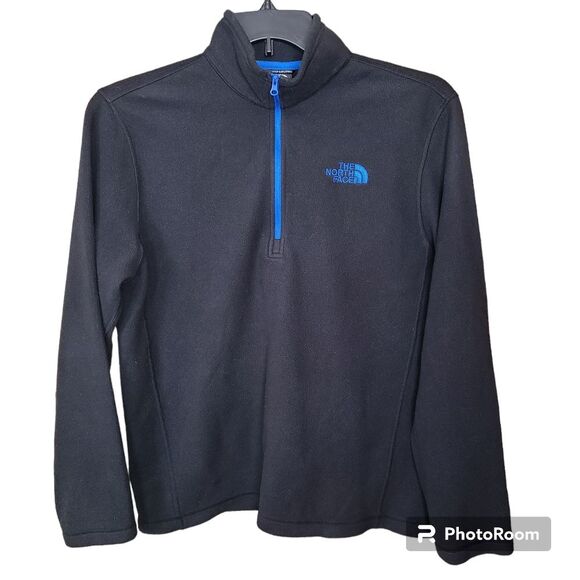 The North Face Size Medium Glacier Black TKA 100 Thermal Fleece Pullover Shirt - Picture 3 of 9